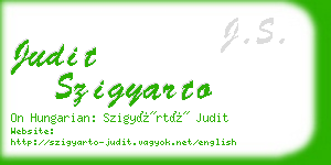 judit szigyarto business card
